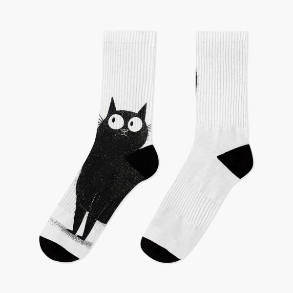 Item preview, Black cat on white bg designed and sold by anytka.
