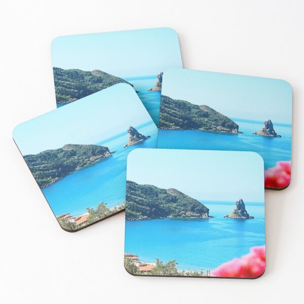 Item preview, Scenic view of the Bay of Agios Gordios from above. Corfu island, Greece. designed and sold by IaroslavB.