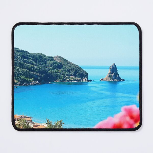 Item preview, Scenic view of the Bay of Agios Gordios from above. Corfu island, Greece. designed and sold by IaroslavB.