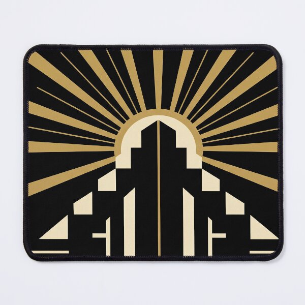 Item preview, Art Deco Sunburst Geometric Wall Art – Modern Gold & Black Design designed and sold by SavinMercantile.