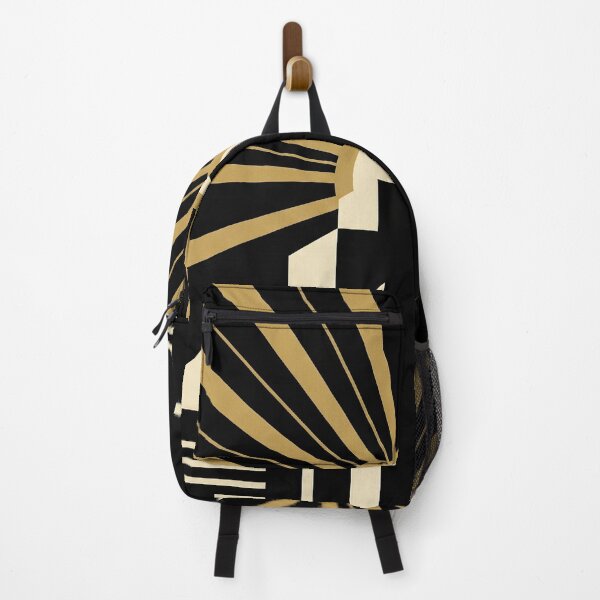 Item preview, Art Deco Sunburst Geometric Wall Art – Modern Gold & Black Design designed and sold by SavinMercantile.