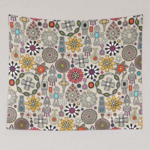 Item preview, boho jewel treasures linen designed and sold by scrummy.
