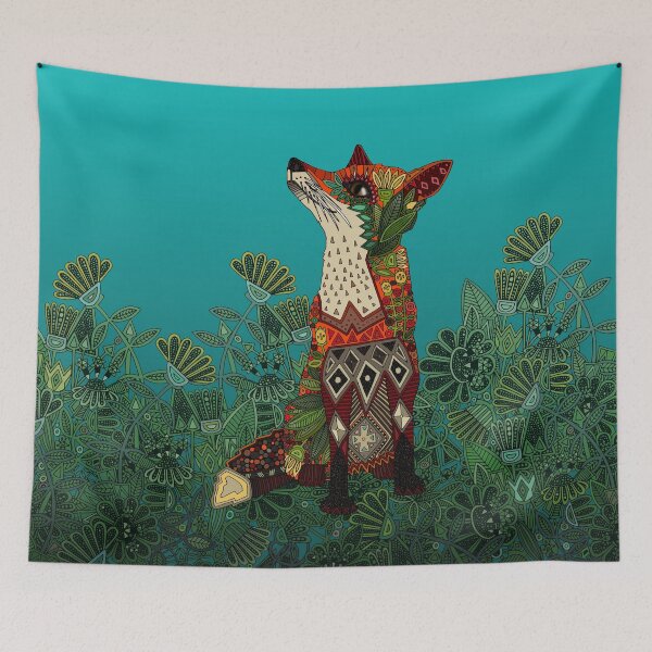 Item preview, floral fox designed and sold by scrummy.