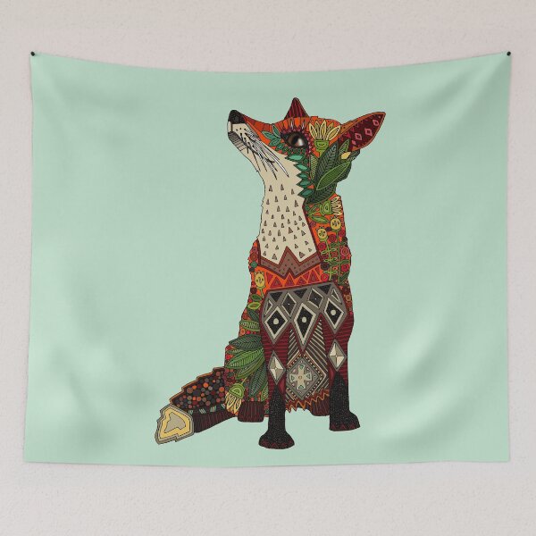 Item preview, fox love mint designed and sold by scrummy.