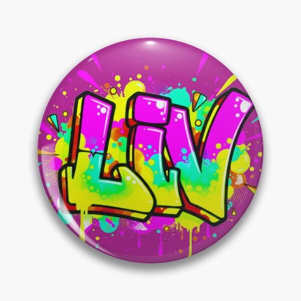 Item preview, LIV - Vibrant Graffiti Bubble Letter Name Art designed and sold by Printforluck.
