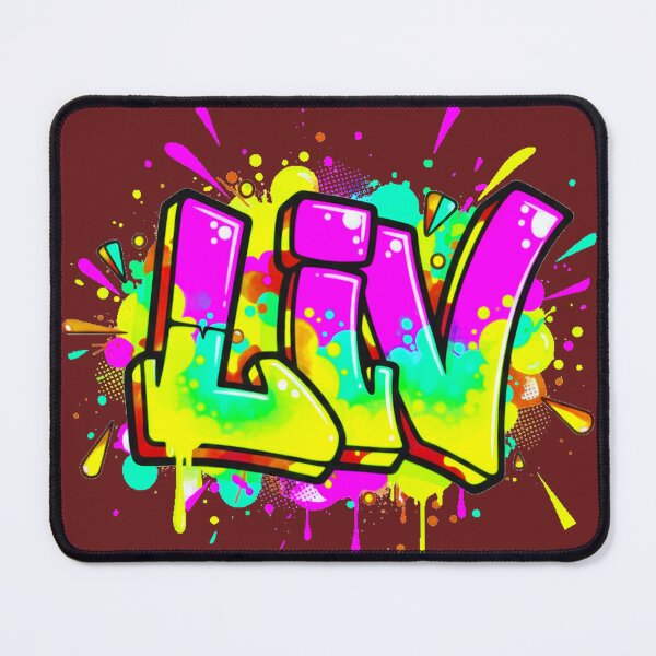 Item preview, LIV - Vibrant Graffiti Bubble Letter Name Art designed and sold by Printforluck.