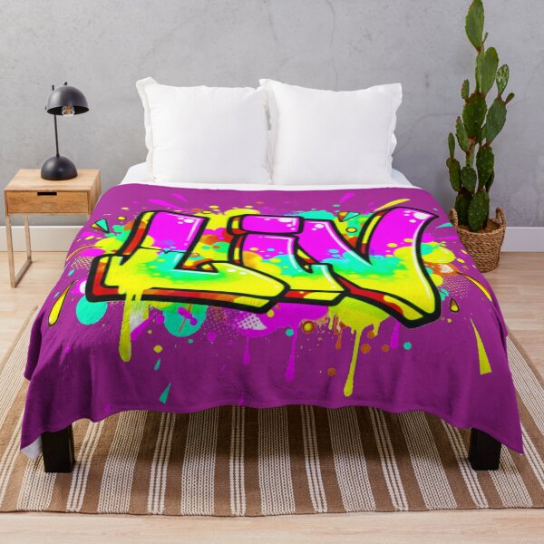 Item preview, LIV - Vibrant Graffiti Bubble Letter Name Art designed and sold by Printforluck.