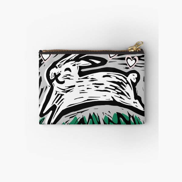 Item preview, Rabbit cute bunny linoprint modern graphic design designed and sold by petalecho.