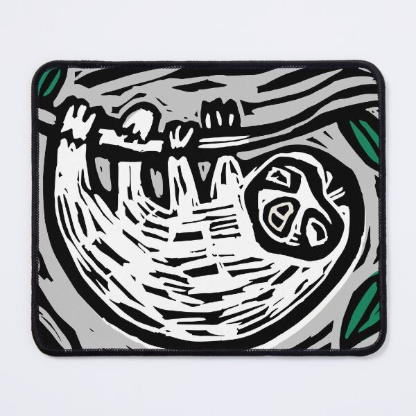 Item preview, Sloth cute linoprint modern graphic design designed and sold by petalecho.
