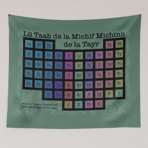 Item preview, Lii Taab de la Michif Michif de la Tayr Metis periodic table designed and sold by Jenannbrown.