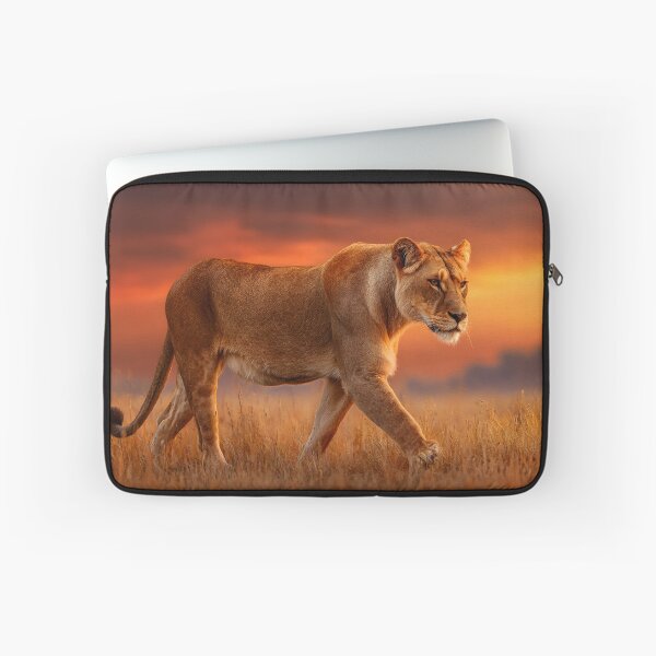Item preview, Majestic Lioness Walking in Sunset Background designed and sold by Artessie.