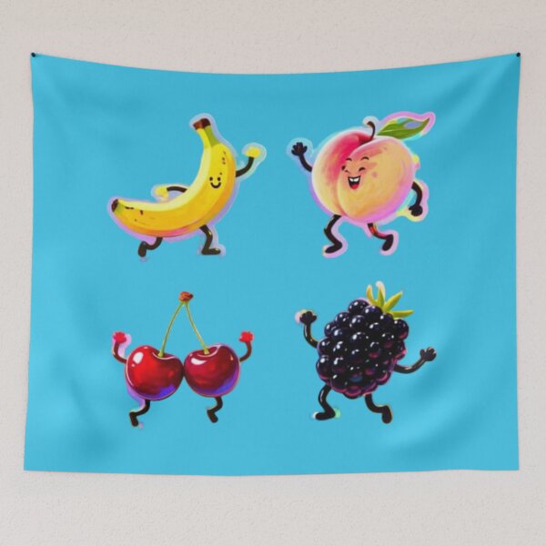 Artikelvorschau, Fun Fruits Rave entworfen und verkauft von NineCatsStudio.