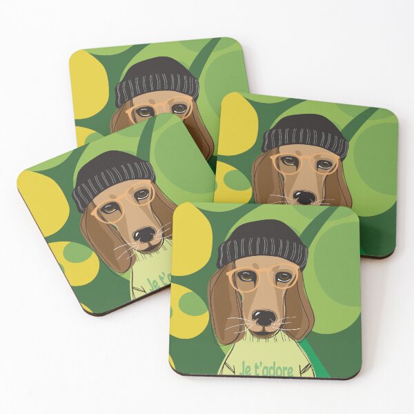 Item preview, Cute little gardener dog dressed in green  designed and sold by FlowerFolie.