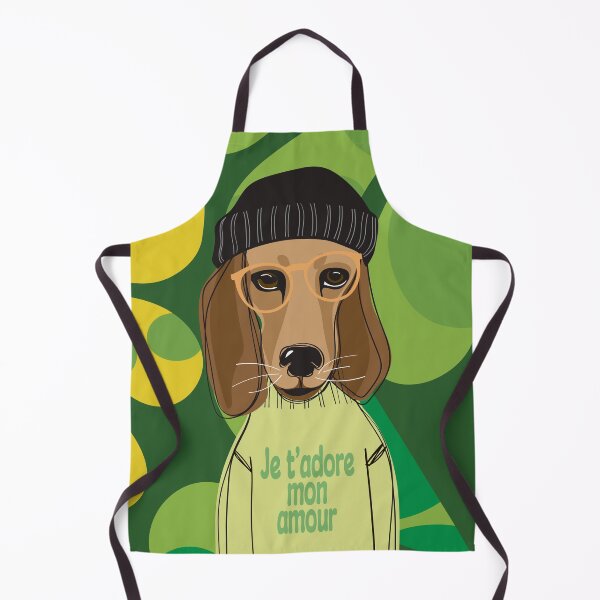 Item preview, Cute little gardener dog dressed in green designed and sold by FlowerFolie.