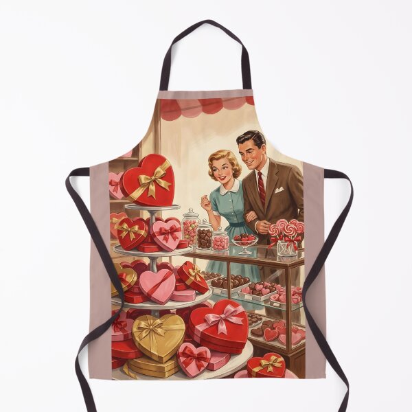 Item preview, Retro 1950s Valentine's Day Chocolate Shop - Vintage Couple design designed and sold by 1950s ⭐⭐⭐⭐⭐.