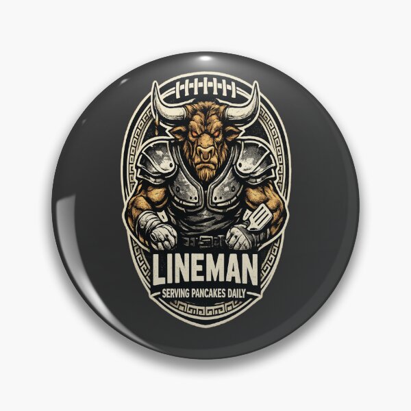 Item preview, Gridiron Minotaur Breakfast Brawler – LINEMAN Serving Pancakes Daily designed and sold by POD DYNASTY | Original Print On Demand T-Shirt Graphics.