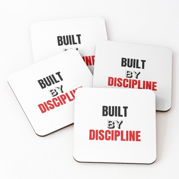 Item preview, Built by Discipline – Minimal Gym Motivation Typography Design designed and sold by TheTrueMood.