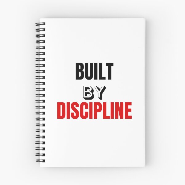 Item preview, Built by Discipline – Minimal Gym Motivation Typography Design designed and sold by TheTrueMood.