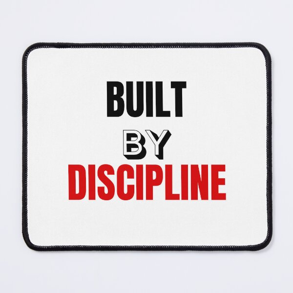 Item preview, Built by Discipline – Minimal Gym Motivation Typography Design designed and sold by TheTrueMood.