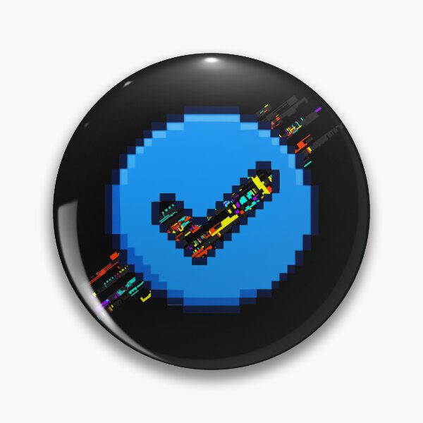 Item preview, Glitched Verification Checkmark – Pixel Art Digital Aesthetic designed and sold by Aquarius-club.