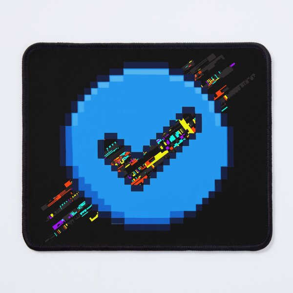 Item preview, Glitched Verification Checkmark – Pixel Art Digital Aesthetic designed and sold by Aquarius-club.