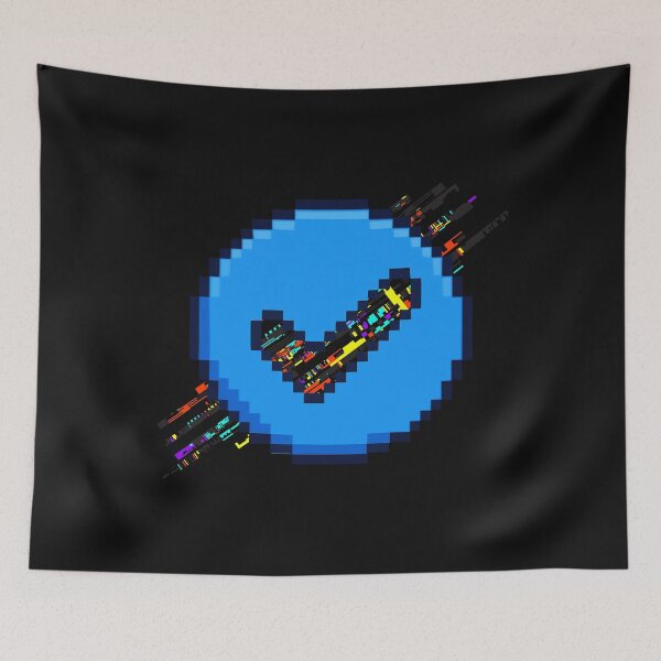 Item preview, Glitched Verification Checkmark – Pixel Art Digital Aesthetic designed and sold by Aquarius-club.