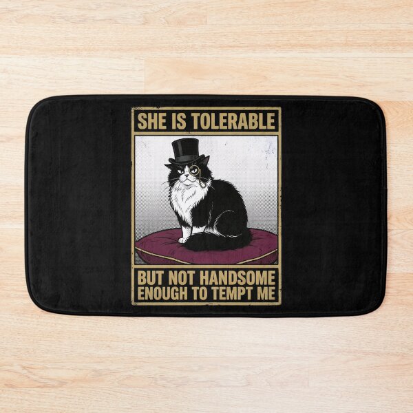 Item preview, She Is Tolerable Retro Comic Style Cat Funny Art designed and sold by Fenay Designs.