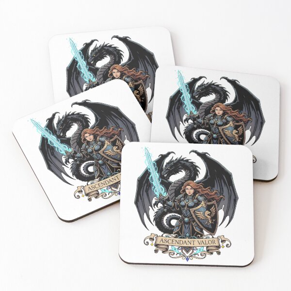 Item preview, Ascendant Valor - Fantasy Warrior and Black Dragon designed and sold by Skully-Studio.