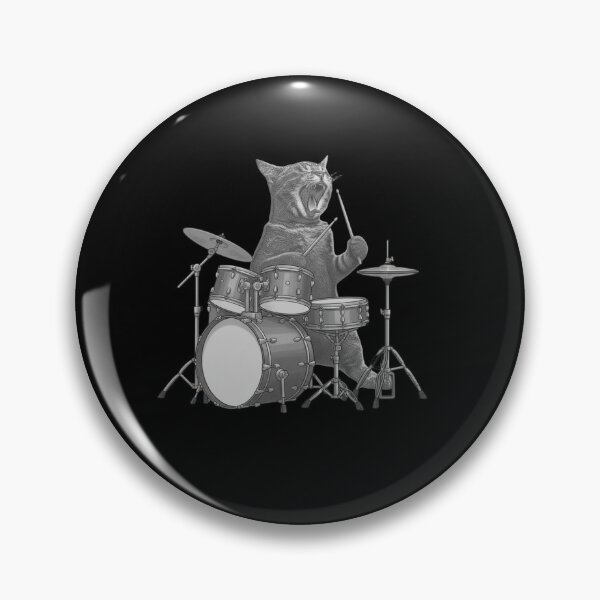 Item preview, Cat Drummer Musician Feline Percussionist  designed and sold by salmzouriart.