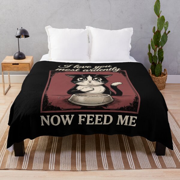Item preview, I Love You Most Ardently Now Feed Me Tuxedo Cat Art designed and sold by Fenay Designs.
