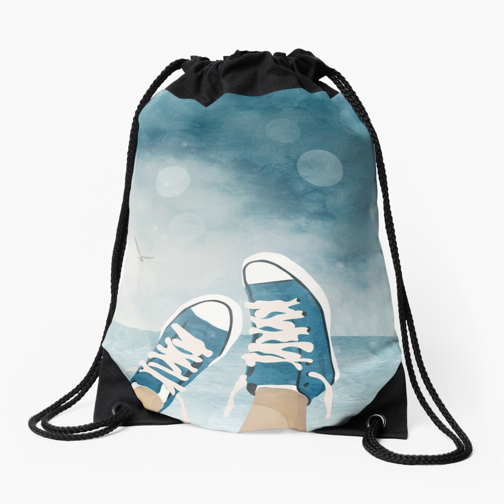 "Blue Converse" Drawstring Bag for Sale by Citizen Redbubble