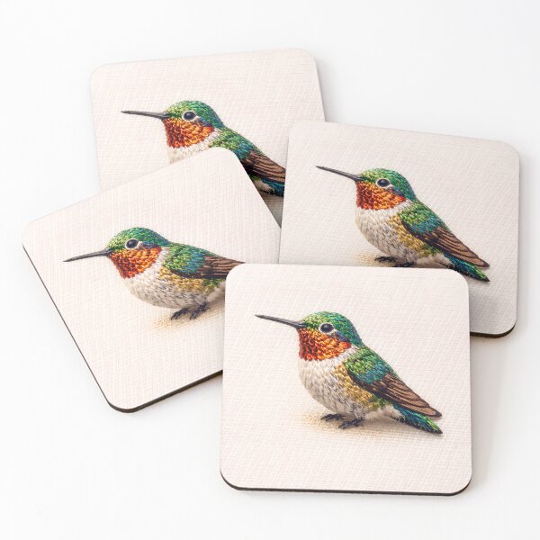 Item preview, Luxury Micro Hummingbird Embroidery Art designed and sold by BloomVera.