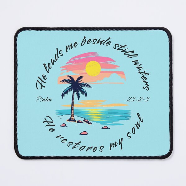 Item preview, Psalm 23:2–3 Beach Christian Shirt – He Leads Me Beside Still Waters Faith Design designed and sold by Sinister prints.