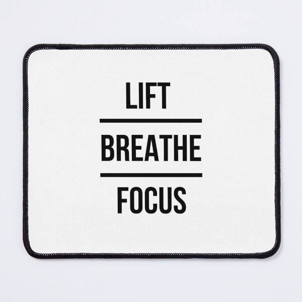 Item preview, Lift Breathe Focus – Minimal Gym Mantra Typography Design designed and sold by TheTrueMood.