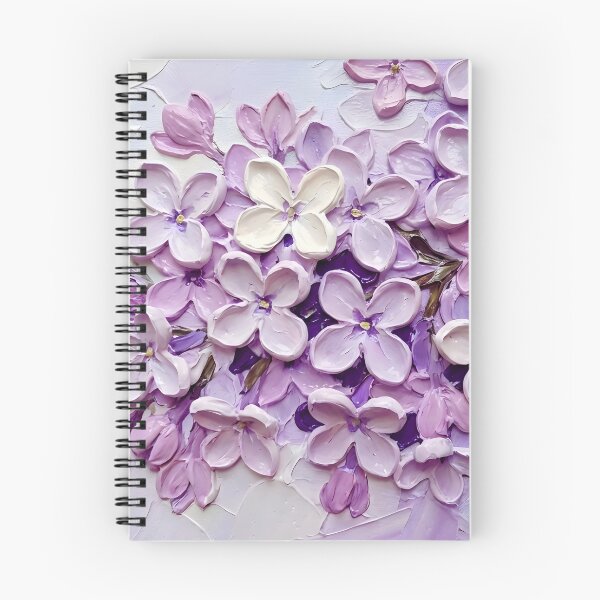 Item preview, Textured Purple Lilac Flowers Impasto Oil Painting designed and sold by DigitalAnnaBanana.