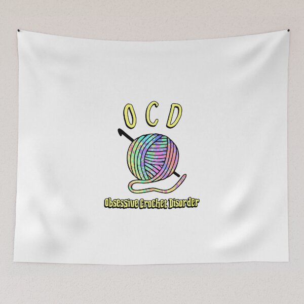 Item preview, Funny Crochet OCD Humor designed and sold by Sartoris Art.