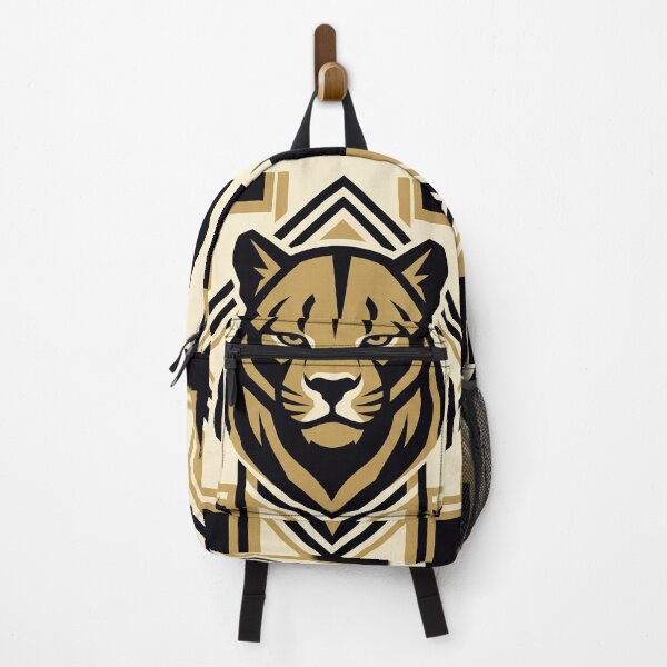 Item preview, Art Deco Panther Geometric Wall Art – Modern Gold & Black Animal Design designed and sold by SavinMercantile.