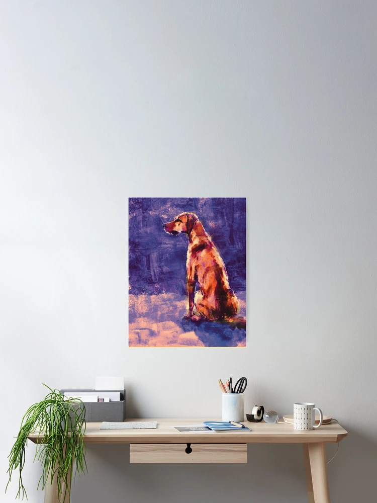 Aperçu 2 sur 3. Poster avec l'œuvre Chien Rhodesian Ridgeback créée et vendue par MidnightARTing.