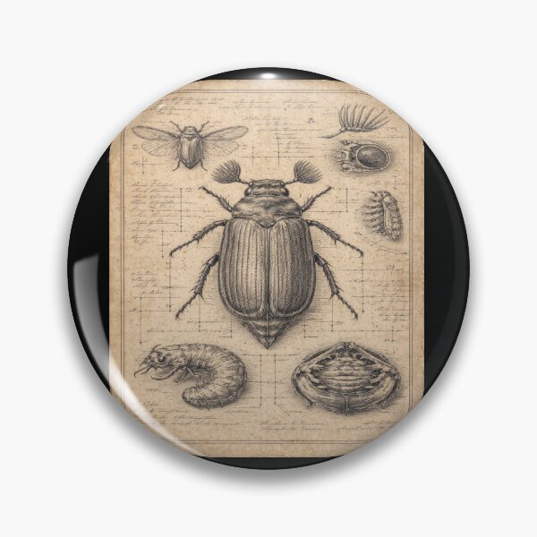 Item preview, Beetle Anatomy Engraving – Gift for Book Lovers • Dark Academia Entomology Art designed and sold by JacobKAurumhead.