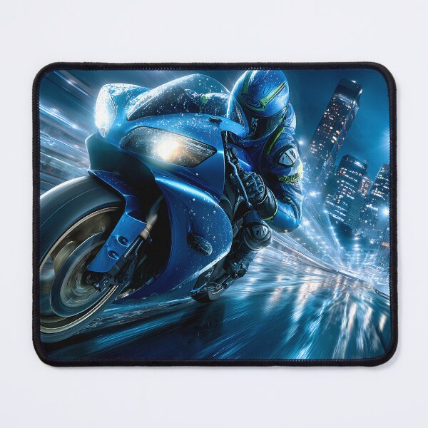 Item preview, Dynamic Night Ride , Motorcycle in the Cityscape designed and sold by Artessie.