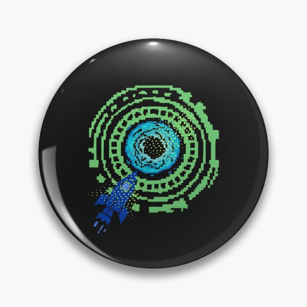Item preview, Pixel Wormhole Portal – Retro Sci-Fi Glitch Art designed and sold by Aquarius-club.