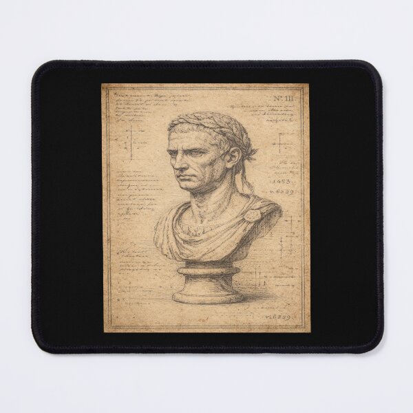 Item preview, Julius Caesar Bust Engraving – Gift for Book Lovers • Dark Academia Classical Art designed and sold by JacobKAurumhead.