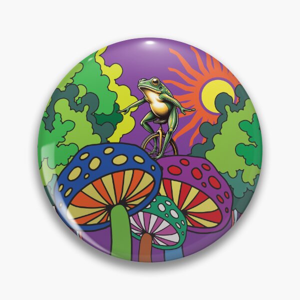 Item preview, Trippy Frog on Psychedelic Mushrooms designed and sold by Analog Aura .