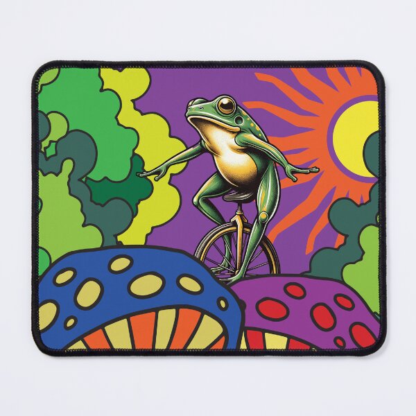 Item preview, Trippy Frog on Psychedelic Mushrooms designed and sold by Analog Aura .