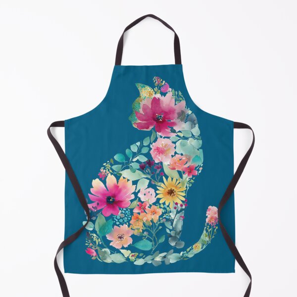 Item preview, Watercolor Floral Cat Silhouette designed and sold by M&A Design House.