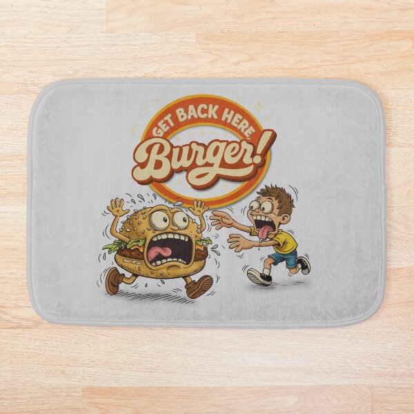 Item preview, GET BACK HERE, BURGER! designed and sold by FROGLETART.