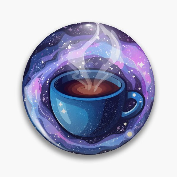 Item preview, Cosmic Coffee Sticker – Galaxy Coffee Cup with Nebula & Space Aesthetic designed and sold by StickerNexa.