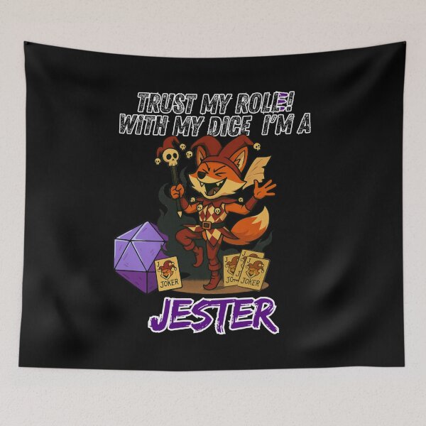 Item preview, X-Pro-Fox Jester – Trust my roll(e)! – a Wuerfelfuchs RPG-Series designed and sold by Wuerfelfuchs.