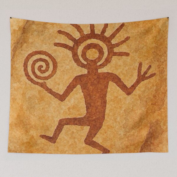 Item preview, Kokopelli Inspired Dancing Figure designed and sold by TinCatOutPost.