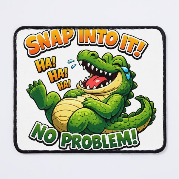 Item preview, Snap Into It – Funny Laughing Crocodile Cartoon Design designed and sold by EpicwaveDesigns.